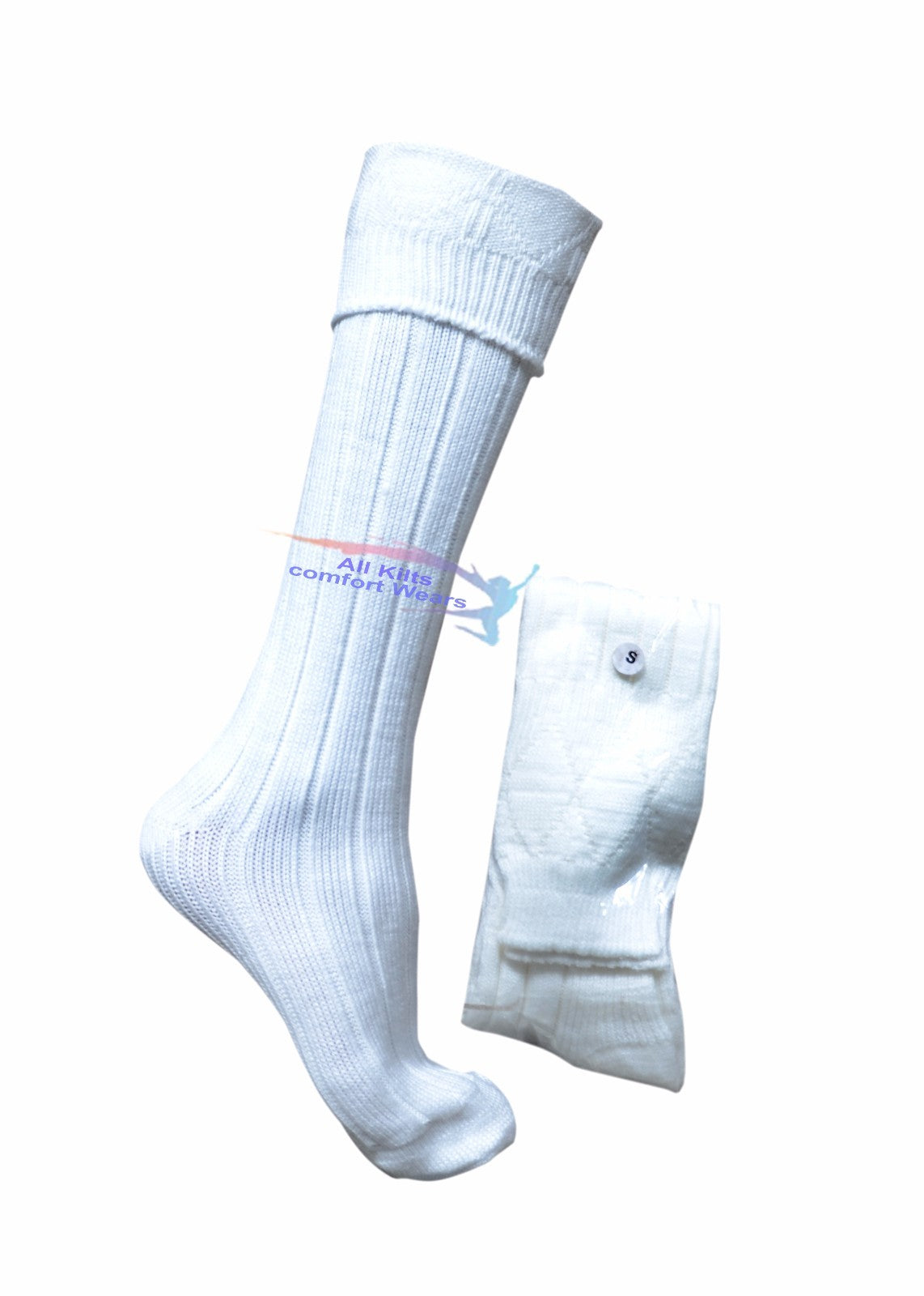 Mens 65% Wool Blend Traditional Long Hose Kilt Socks USA Seller