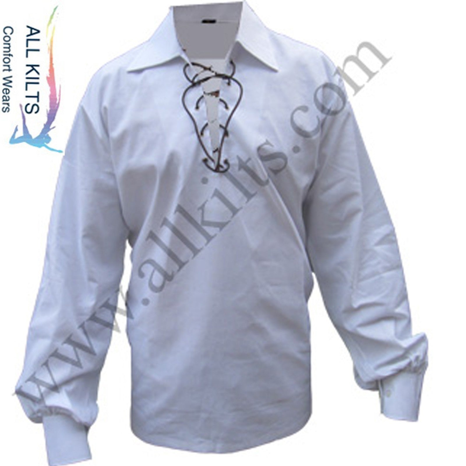 Men's Scottish Jacobite Ghillie Kilt Shirt Small To 5XL (Fast USA Seller)