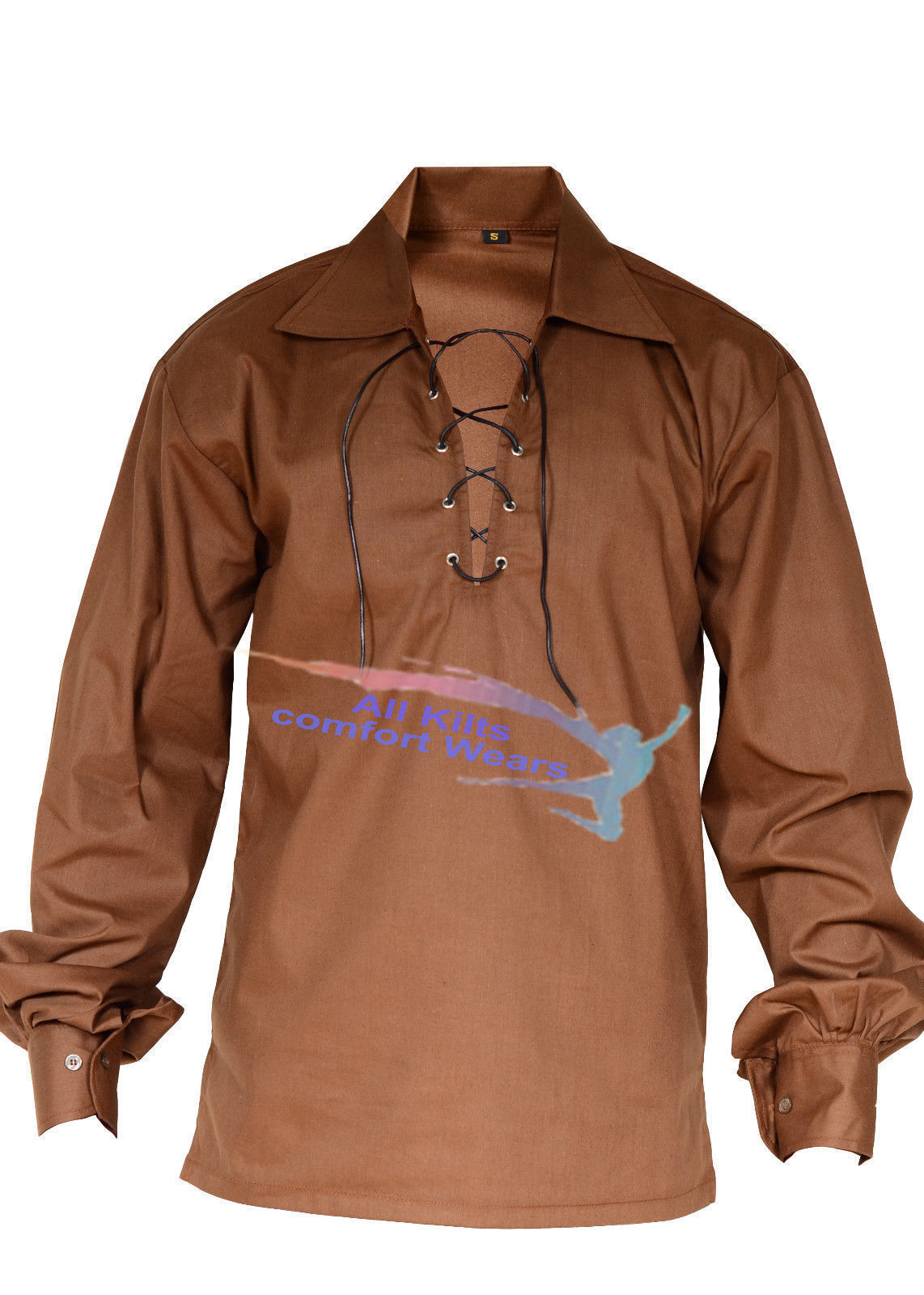 Men's Scottish Jacobite Ghillie Kilt Shirt Small To 5XL (Fast USA Seller)