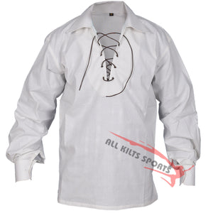 Men's Scottish Jacobite Ghillie Kilt Shirt Small To 5XL (Fast USA Seller)