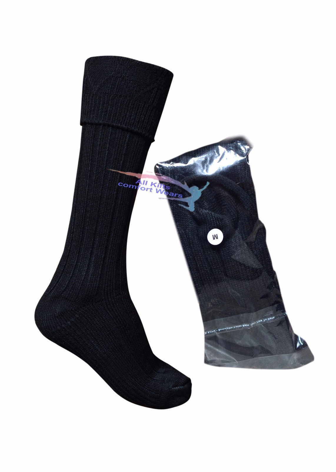 Mens 65% Wool Blend Traditional Long Hose Kilt Socks USA Seller