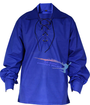 Men's Scottish Jacobite Ghillie Kilt Shirt Small To 5XL (Fast USA Seller)