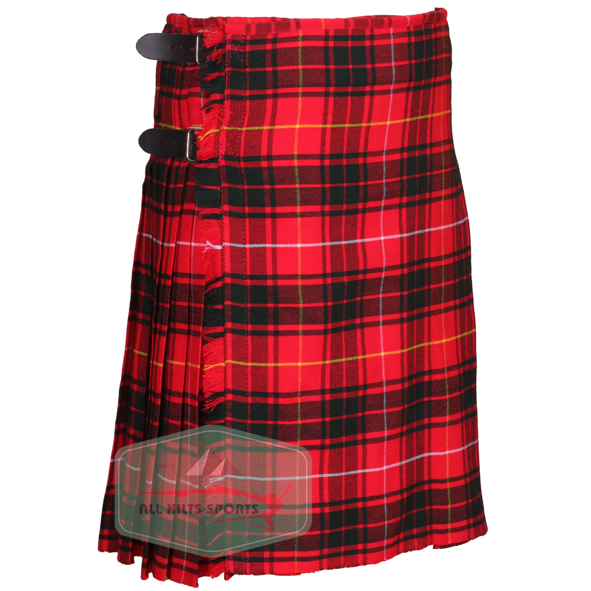 Bruce Modern Red Scottish Traditional Kilts – Premium 8 and 5 Yard Options