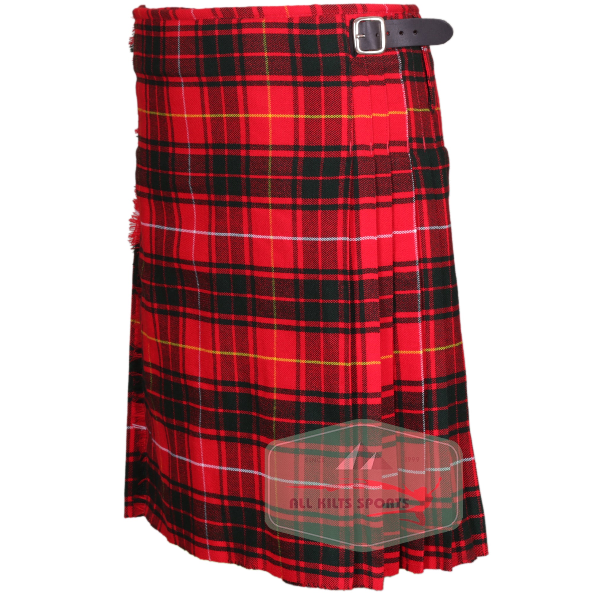 Bruce Modern Red Scottish Traditional Kilts – Premium 8 and 5 Yard Options