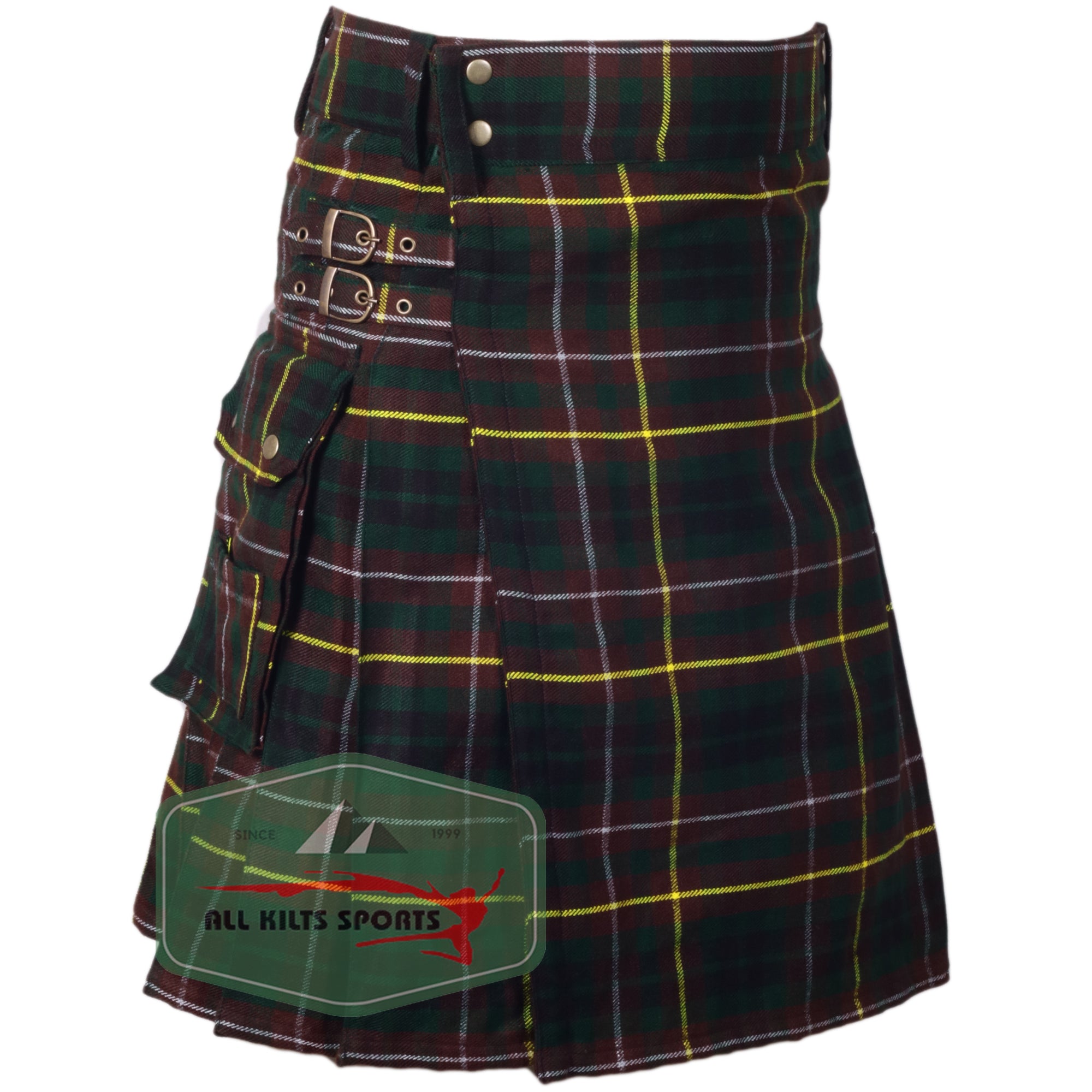 Buchanan Hunting Premium Tartan Utility Kilt – Durable 16oz Acrylic Wool, Multiple Tartans Available