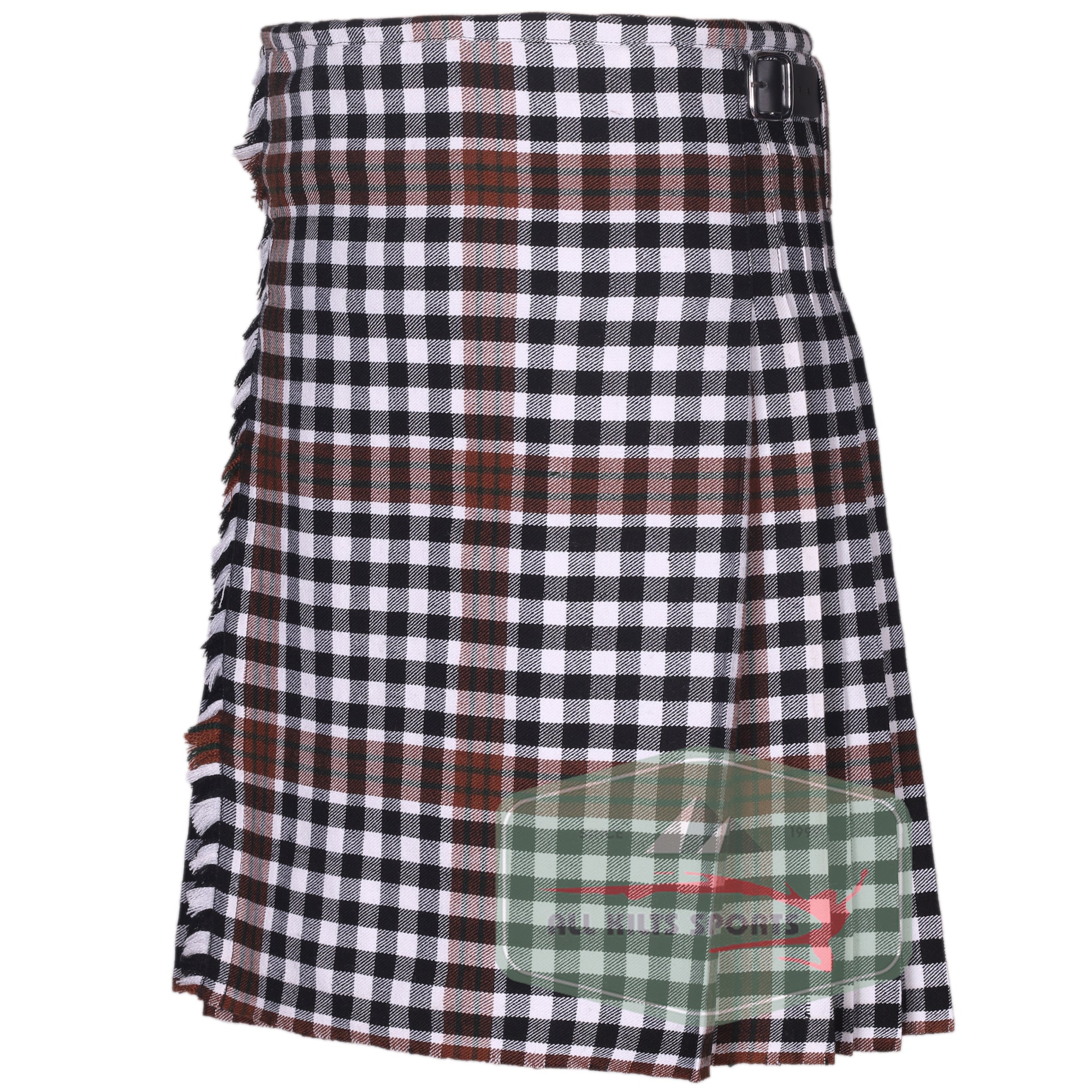 Burns Check Modern 8 And 5 Yards Kilt - ALL KILTS SPORTS