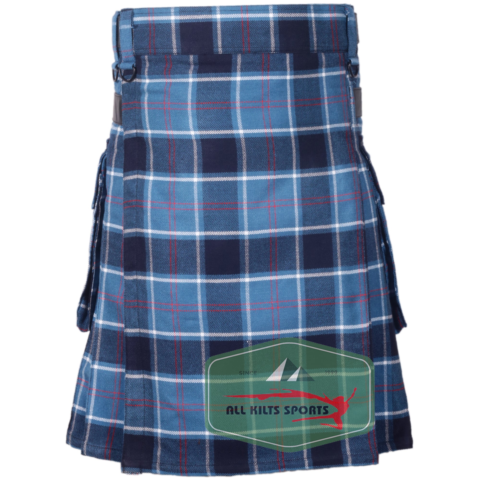 US Navy Utility Kilt with Leather Straps and Cargo Pockets