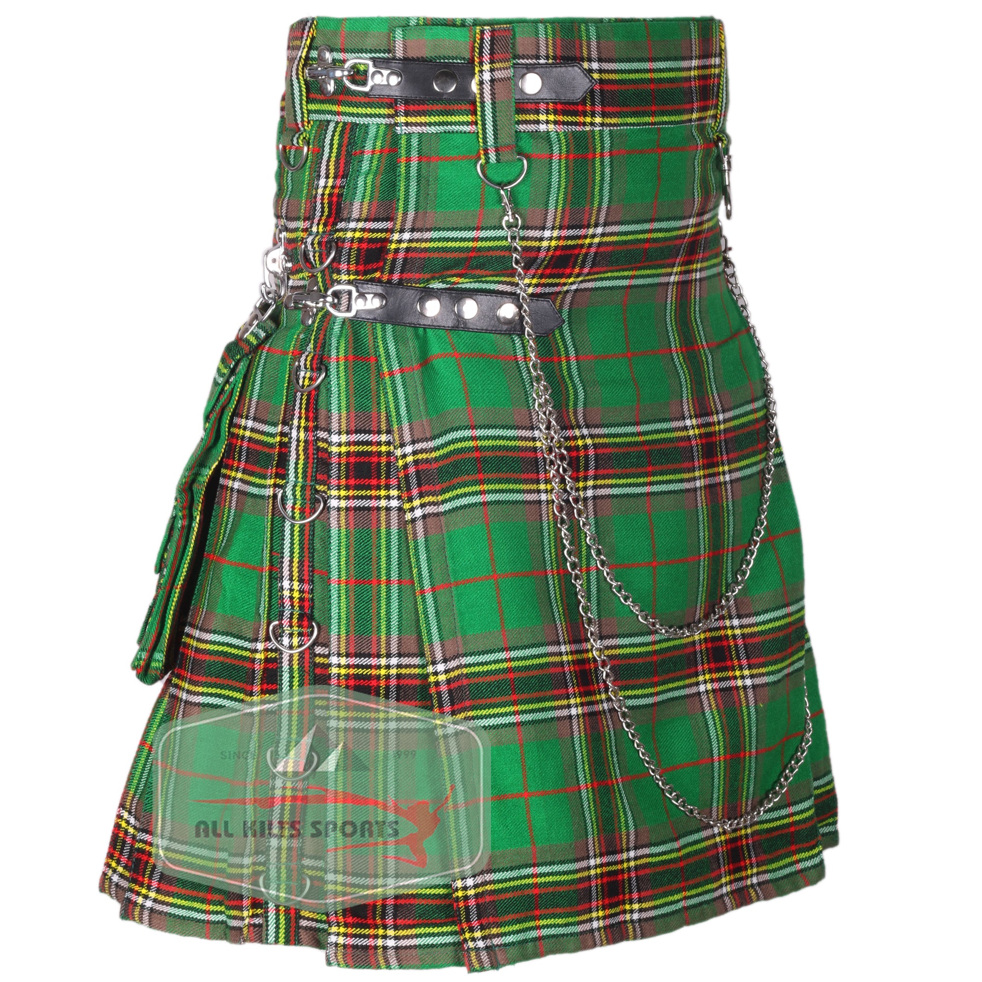 Tara Murphy Ancient Tartan 16Oz Wedding Utility Kilt with Detachable Pockets – Comes in Different Tartans