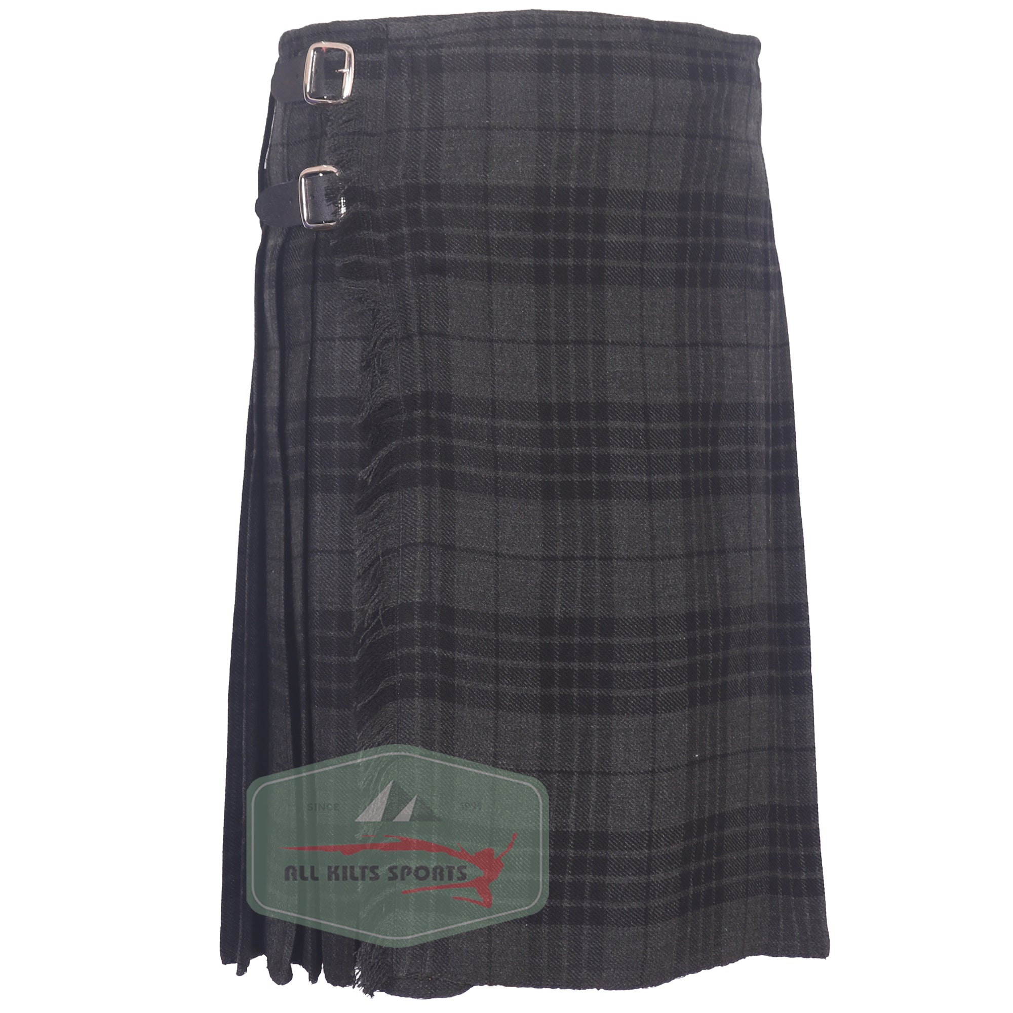 Dark Grey Highlander Scottish Traditional Kilts – Premium 8 and 5 Yard Options