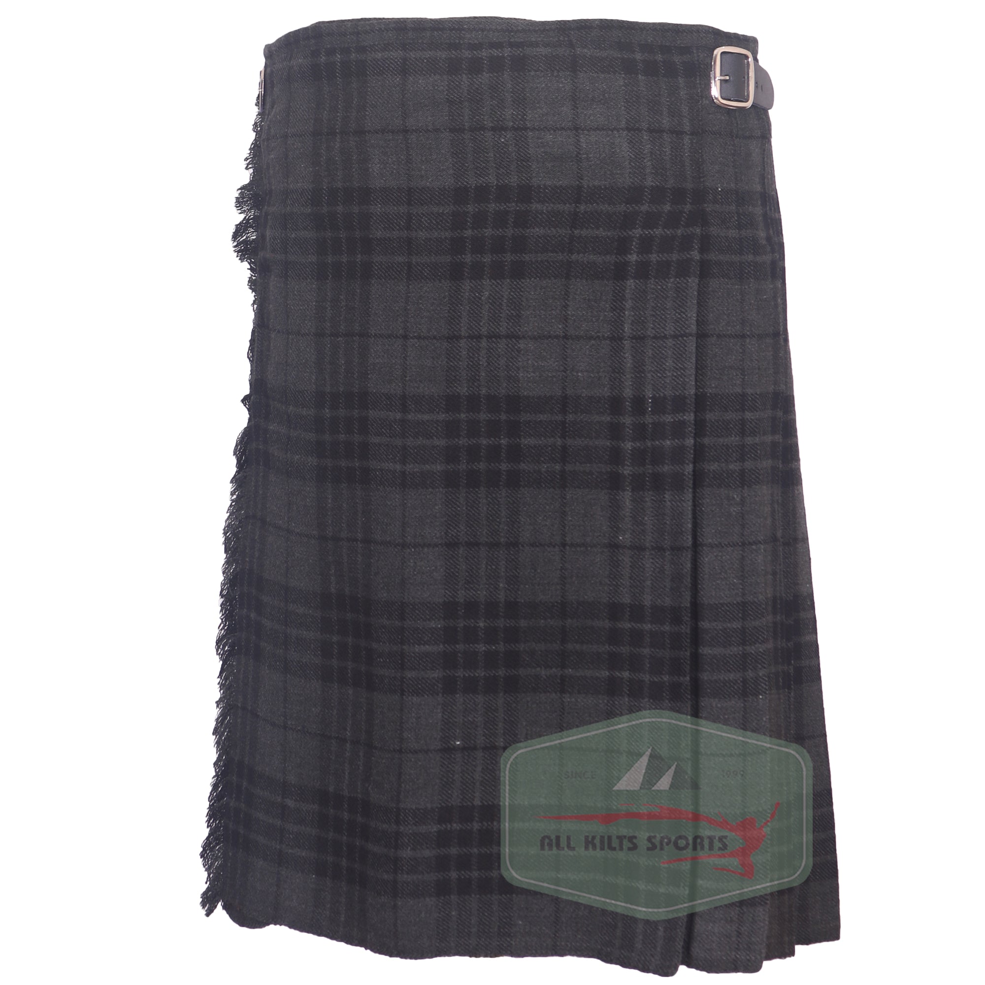 Dark Grey Highlander Scottish Traditional Kilts – Premium 8 and 5 Yard Options