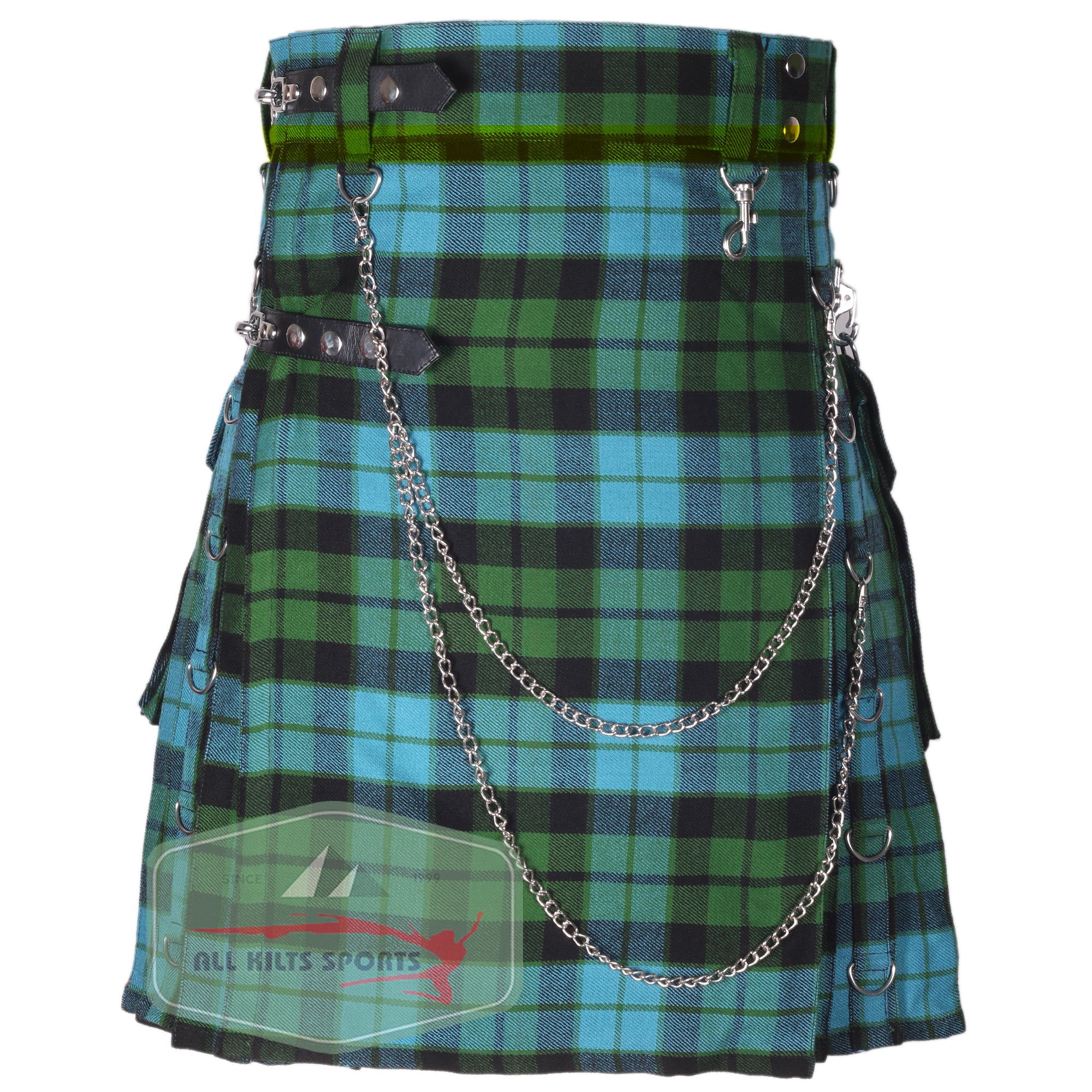 Mackay Ancient Tartan 16Oz Wedding Utility Kilt with Detachable Pockets – Comes in Different Tartans