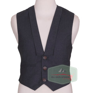 Grey Charlie Kilt Jacket and 3-Button Vest with Horn Buttons – Formal Scottish Highland Outfit