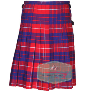 Hamilton Red Modern Tartan Traditional 8 And 5 Yards Kilt - ALL KILTS SPORTS