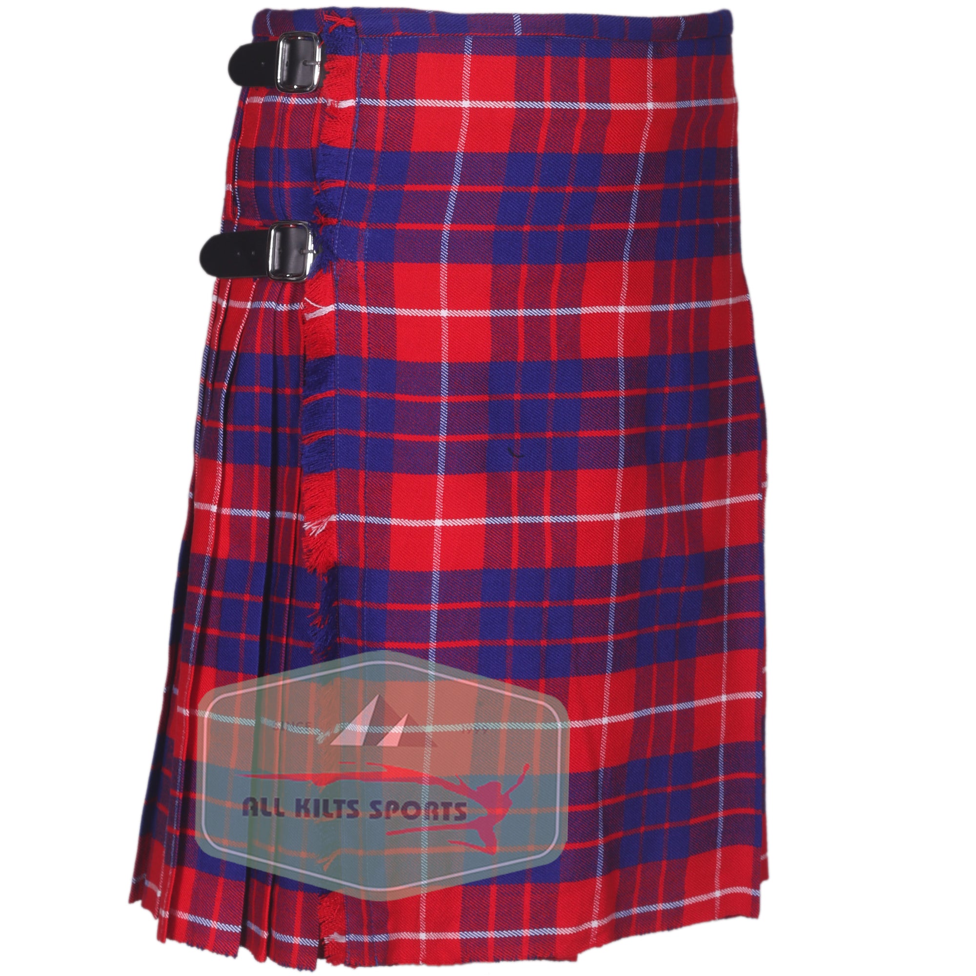 Hamilton Red Modern Tartan Traditional 8 And 5 Yards Kilt - ALL KILTS SPORTS