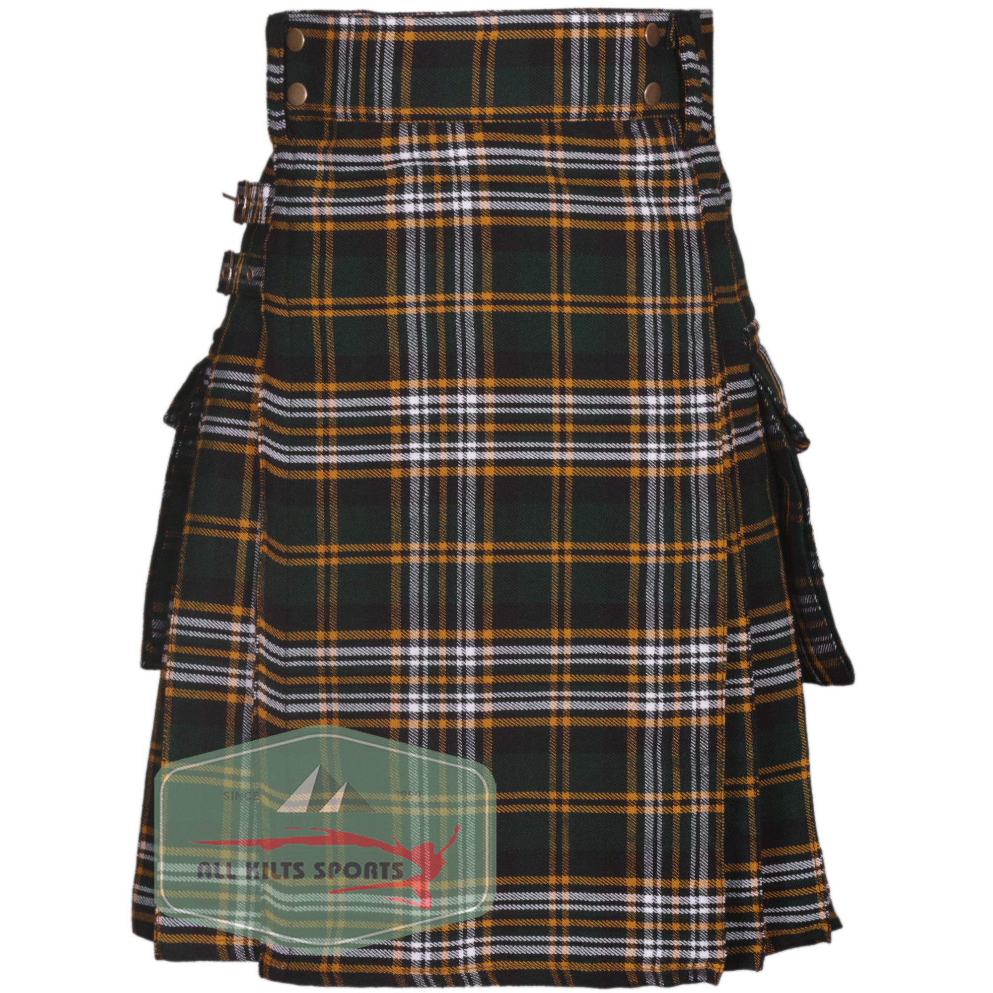 Kilt utilitaire Premium Tartan Heritage Of Ireland – Laine acrylique 16oz durable, plusieurs tartans disponibles