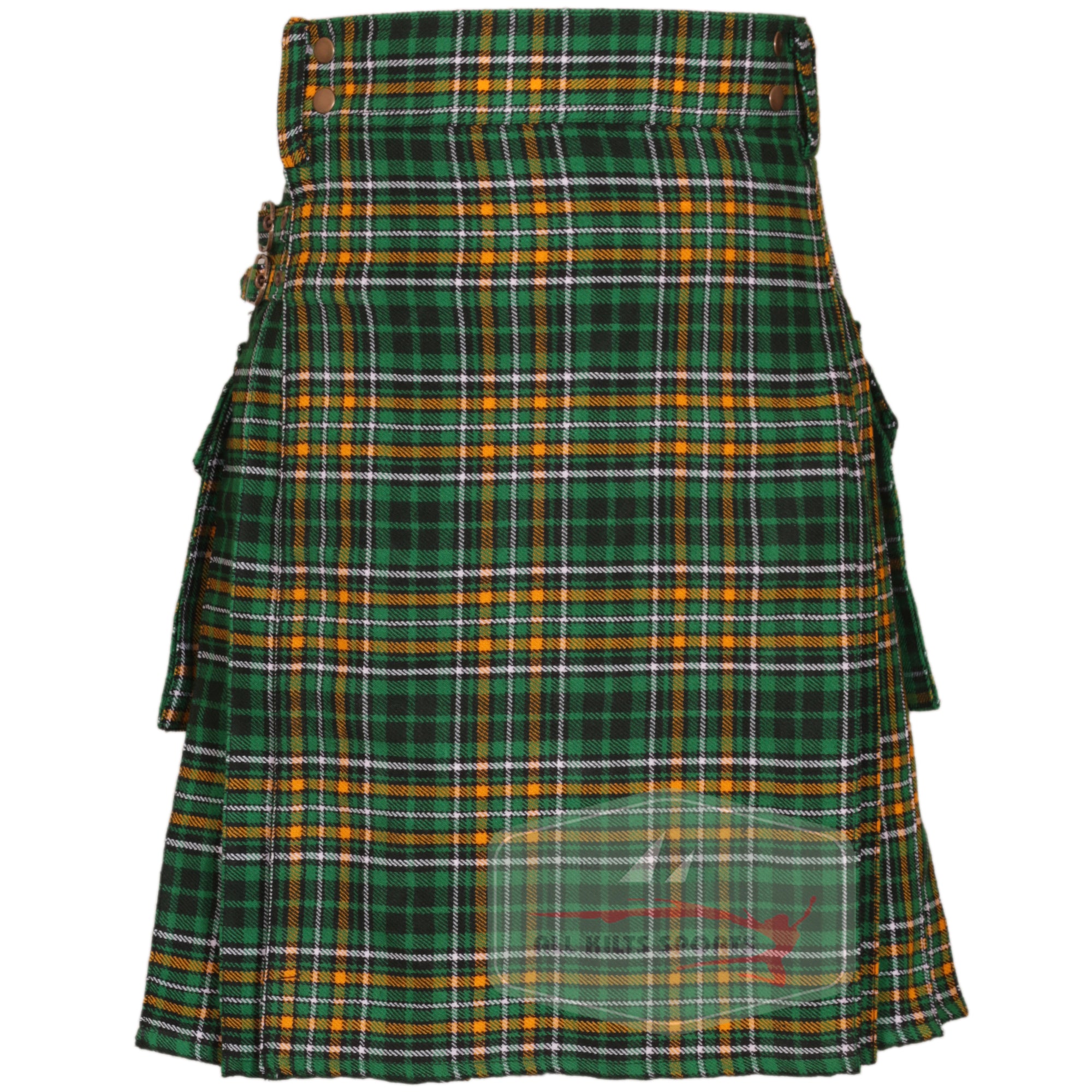 Ireland National Premium Tartan Utility Kilt – Durable 16oz Acrylic Wool, Multiple Tartans Available