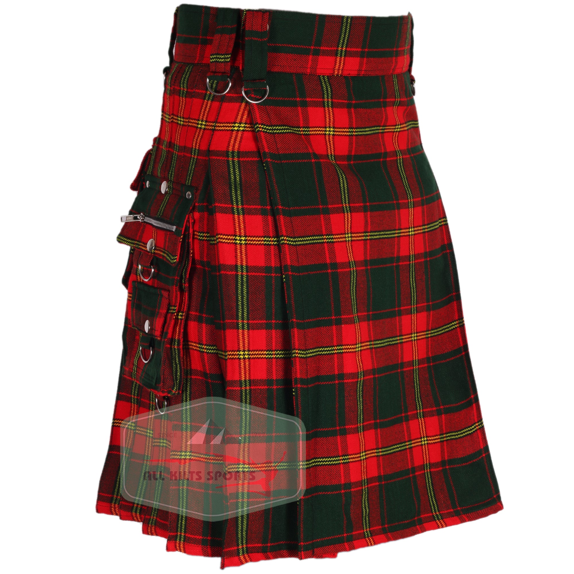 Stylish Men's Irish Ulster Tartan Kilts with Functional Pockets