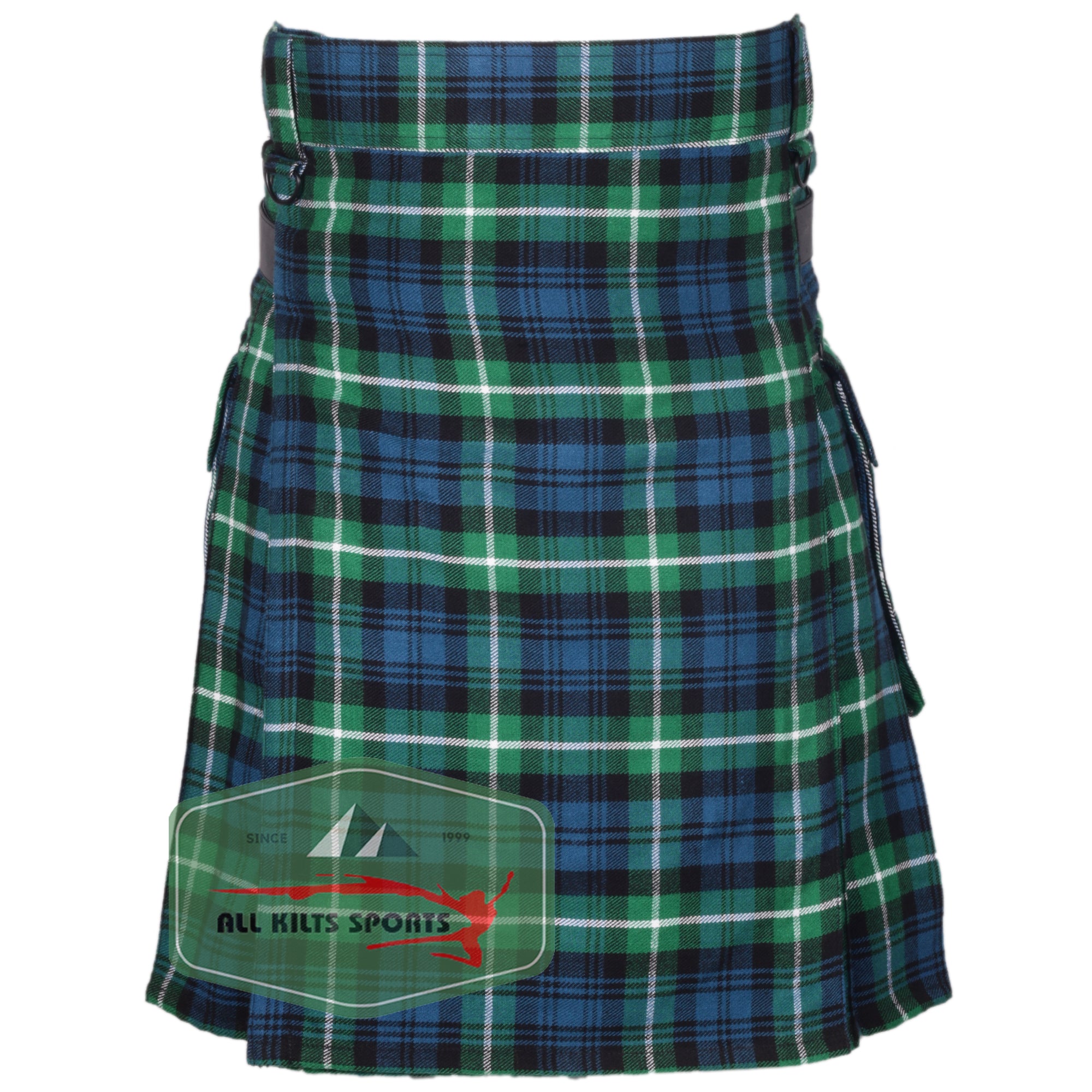 Lamont Ancient Patriot Utility Kilt with Leather Straps and Cargo Pockets