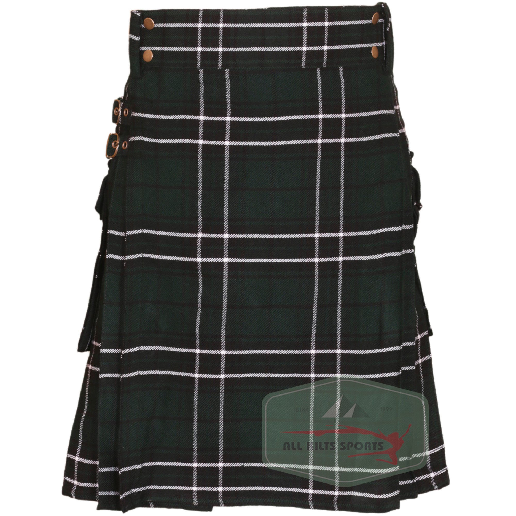 MacLean Of Duart Hunting Premium Tartan Utility Kilt – Durable 16oz Acrylic Wool, Multiple Tartans Available