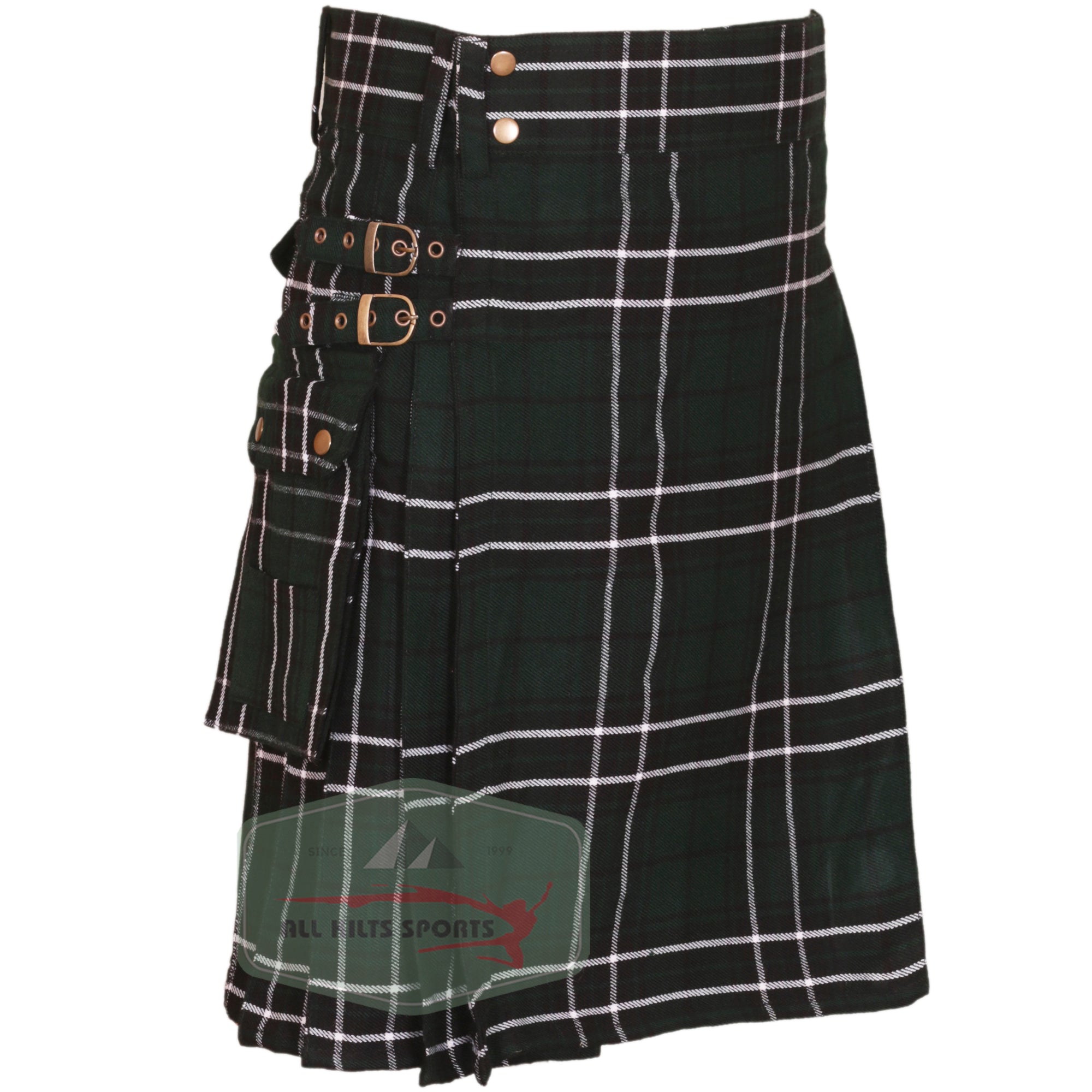 MacLean Of Duart Hunting Premium Tartan Utility Kilt – Durable 16oz Acrylic Wool, Multiple Tartans Available