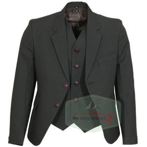 Olive Green Scottish Argyll Jacket and Vest set made from premium Vacuna wool for formal kilt outfits.