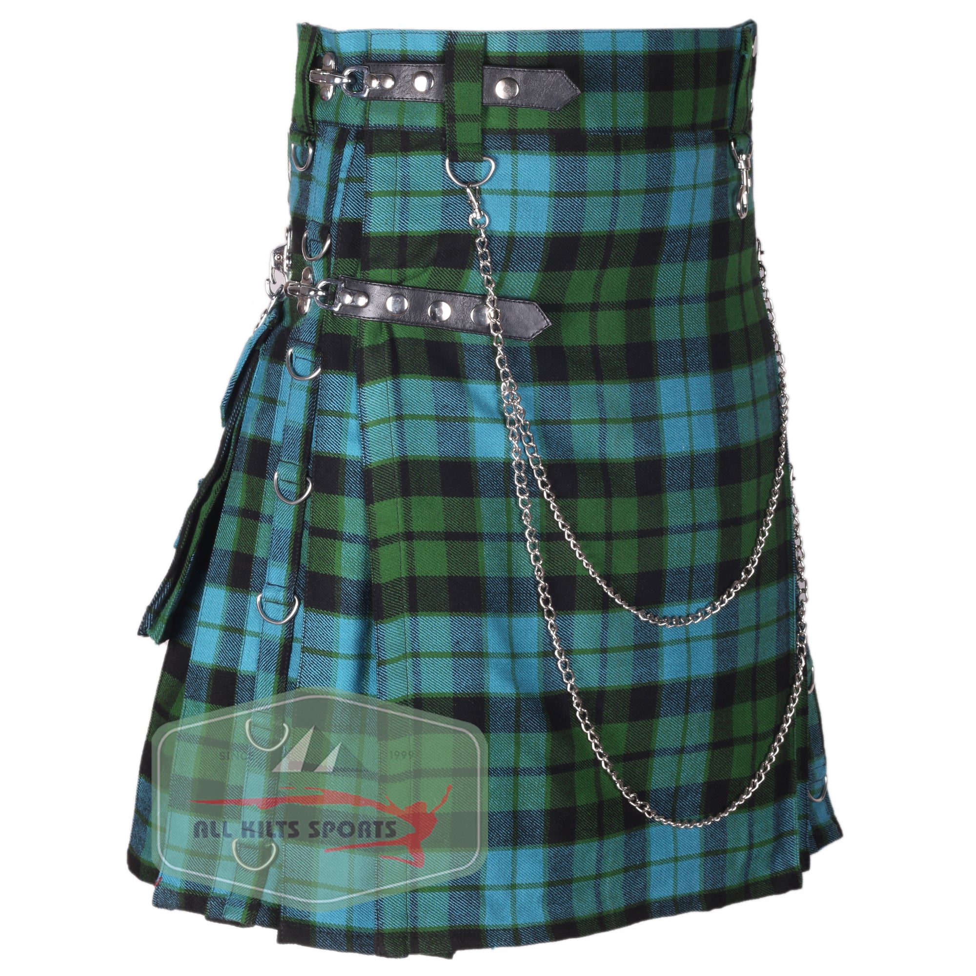 Mackay Ancient Tartan 16Oz Wedding Utility Kilt with Detachable Pockets – Comes in Different Tartans