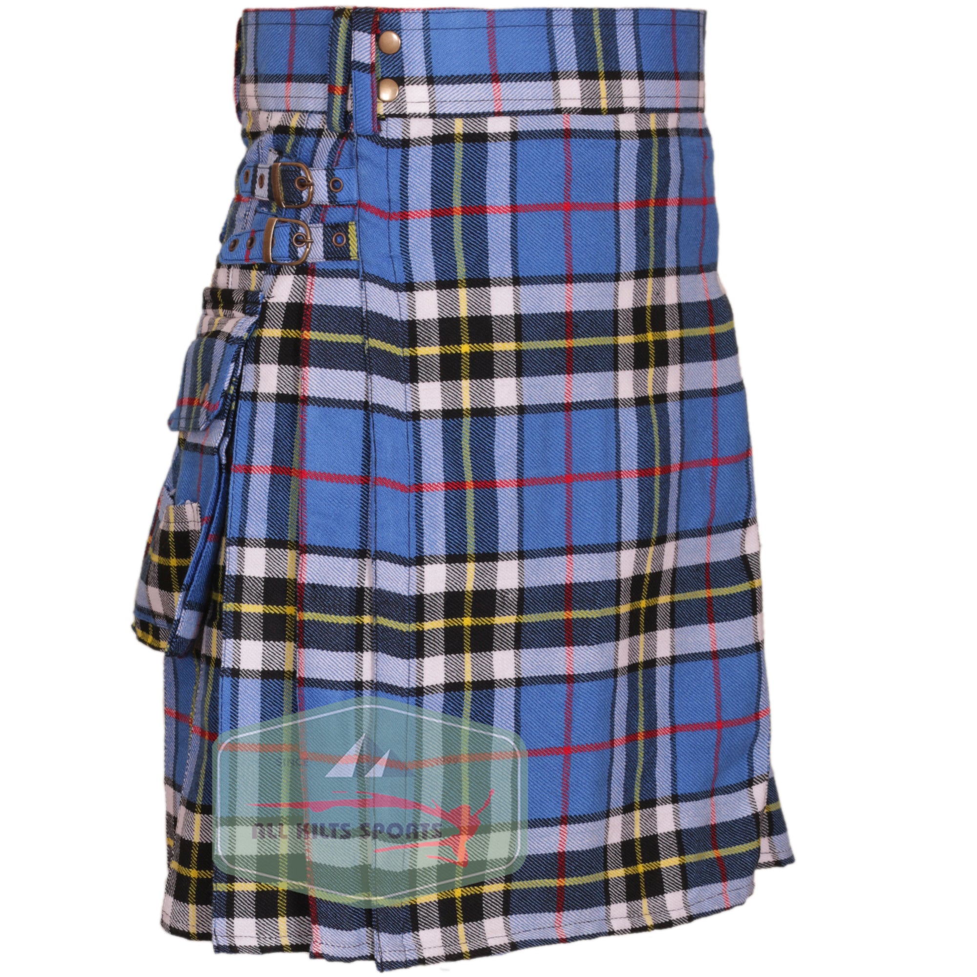 Thompson Dress Blue Premium Tartan Utility Kilt – Durable 16oz Acrylic Wool, Multiple Tartans Available