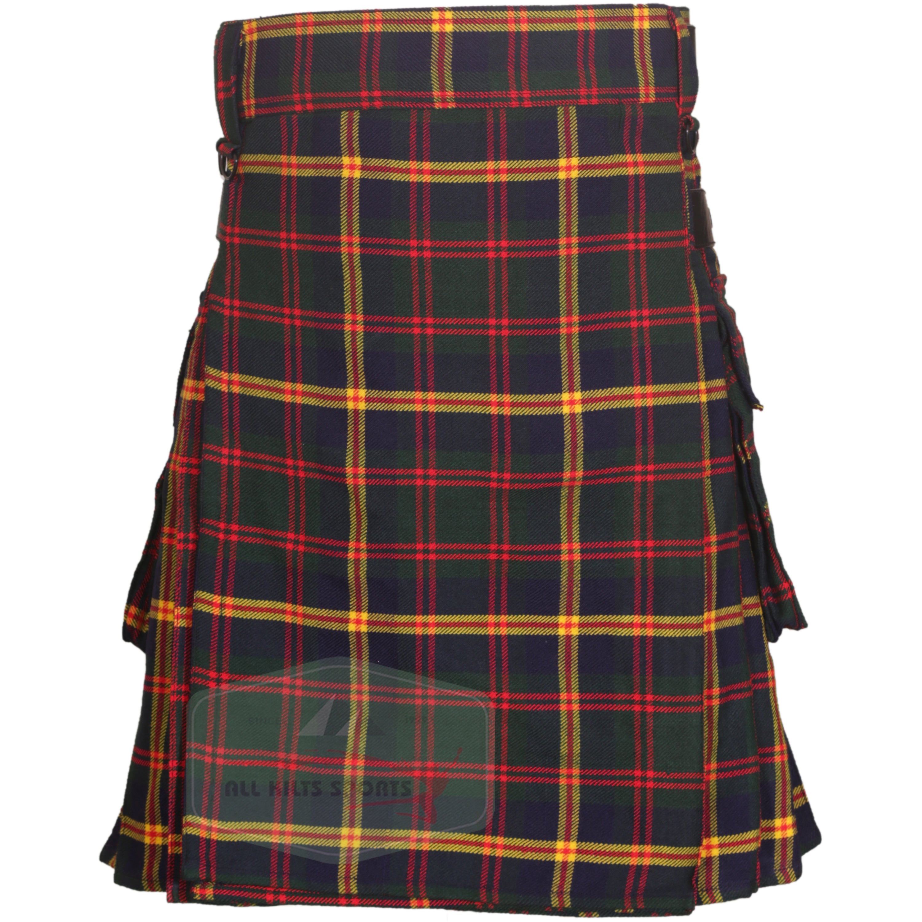 US Marines Leatherneck Utility Kilt with Leather Straps and Cargo Pockets