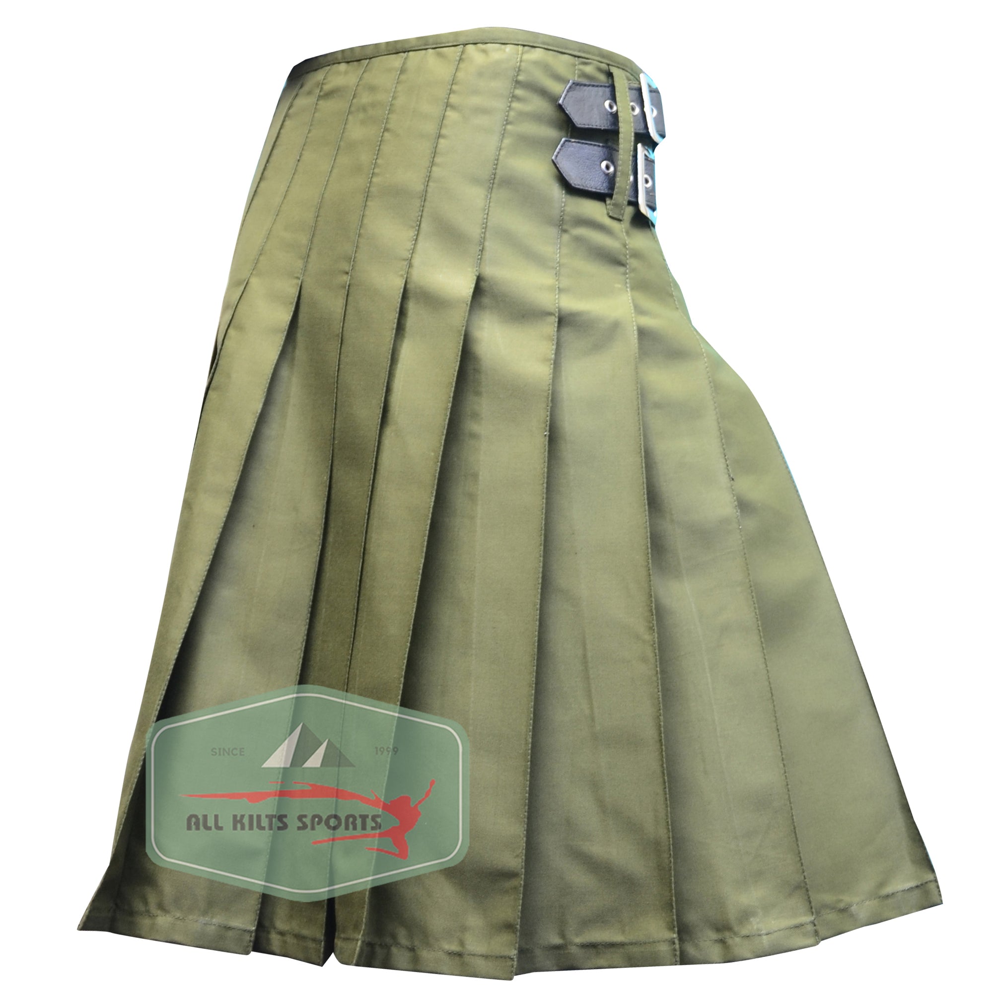 Stylish Olive Green Kilt: Tartan Design for Modern Men