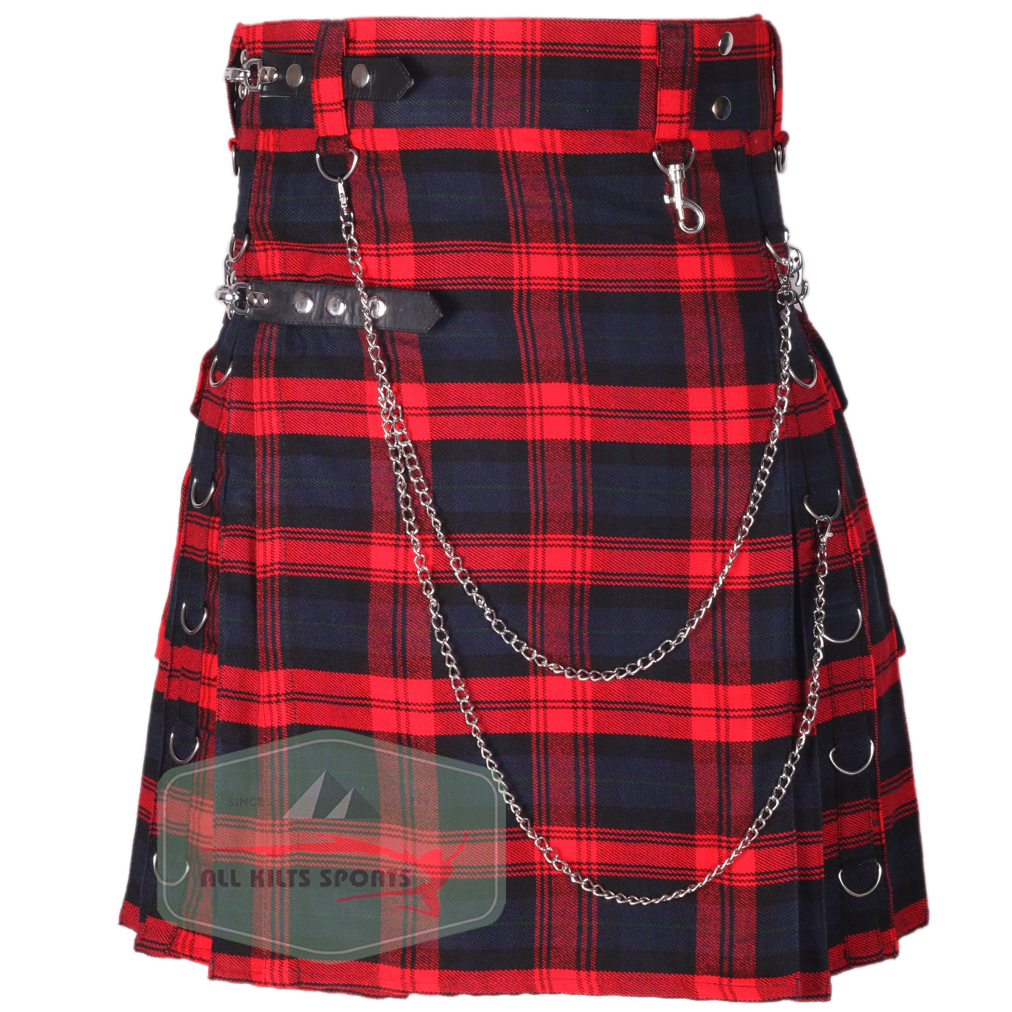 MacLachlan Tartan 16Oz Wedding Utility Kilt with Detachable Pockets – Comes in Different Tartans