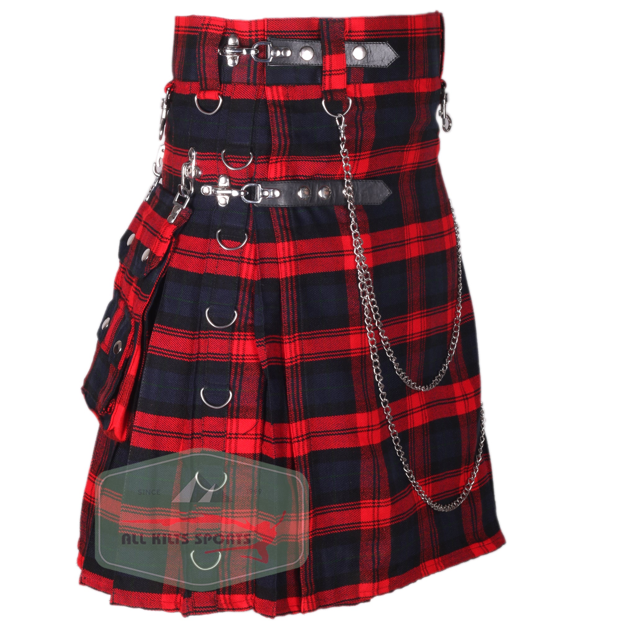 MacLachlan Tartan 16Oz Wedding Utility Kilt with Detachable Pockets – Comes in Different Tartans