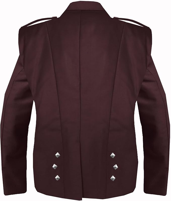 Brown Prince Charlie Jacket and 3-Button Vest crafted from 15oz finest Barathea wool