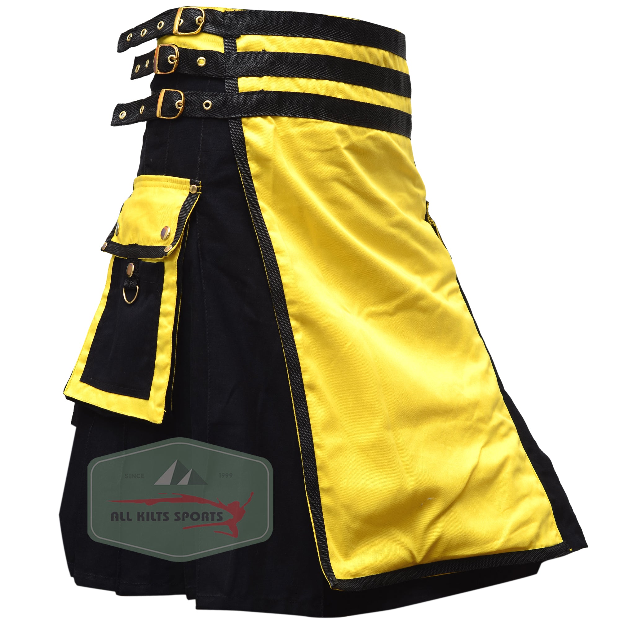 Utility Kilt Black/Yellow – Versatile Style for Every Occasion