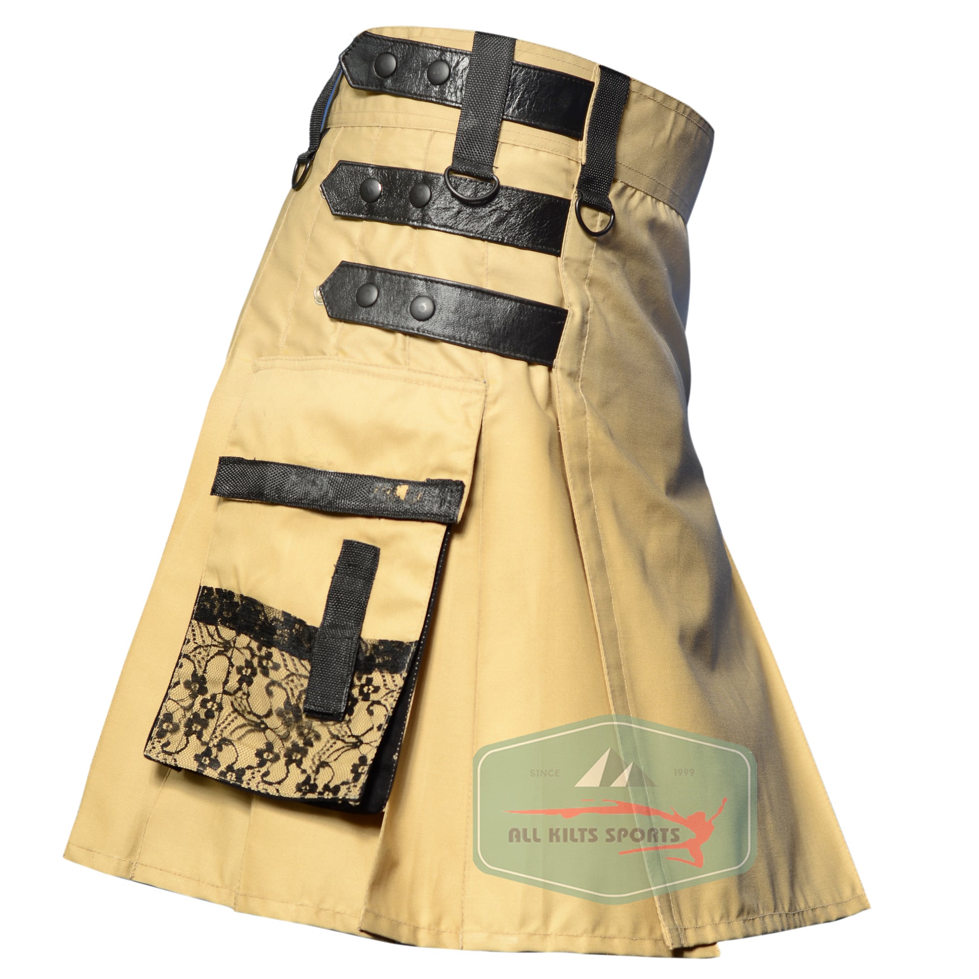 Stylish Khaki New Modern Utility Kilt – Durable & Functional Design