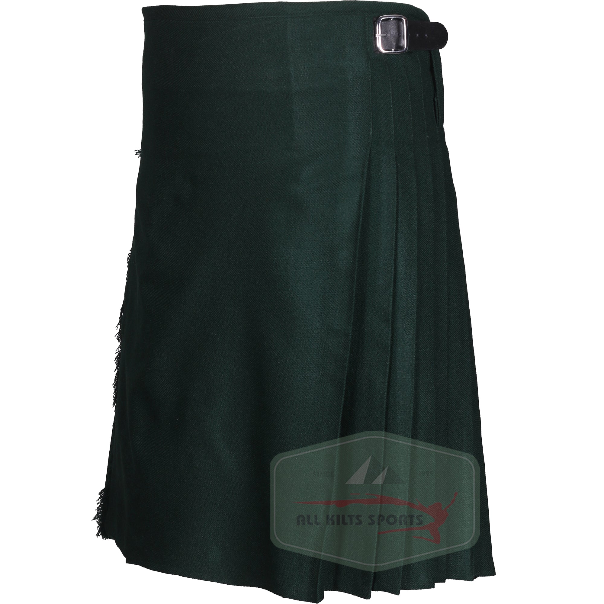 Solid Green Scottish Traditional Kilts – Premium 8 and 5 Yard Options