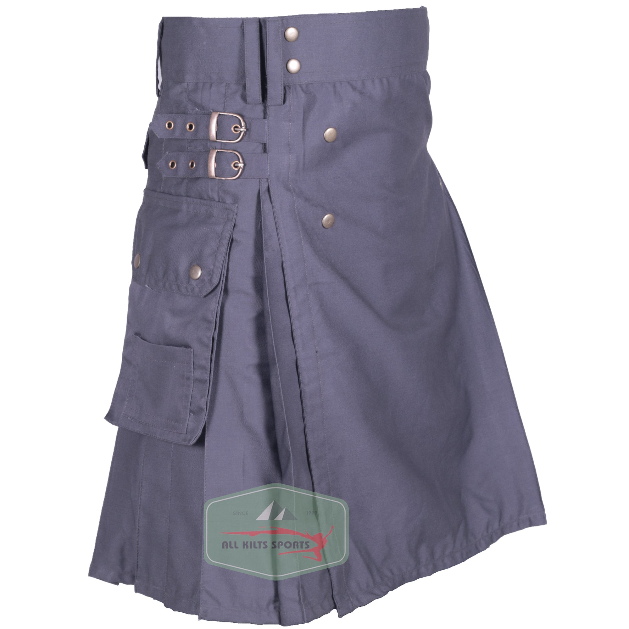 Stylish Grey Utility Kilt for Men - Perfect for Weddings