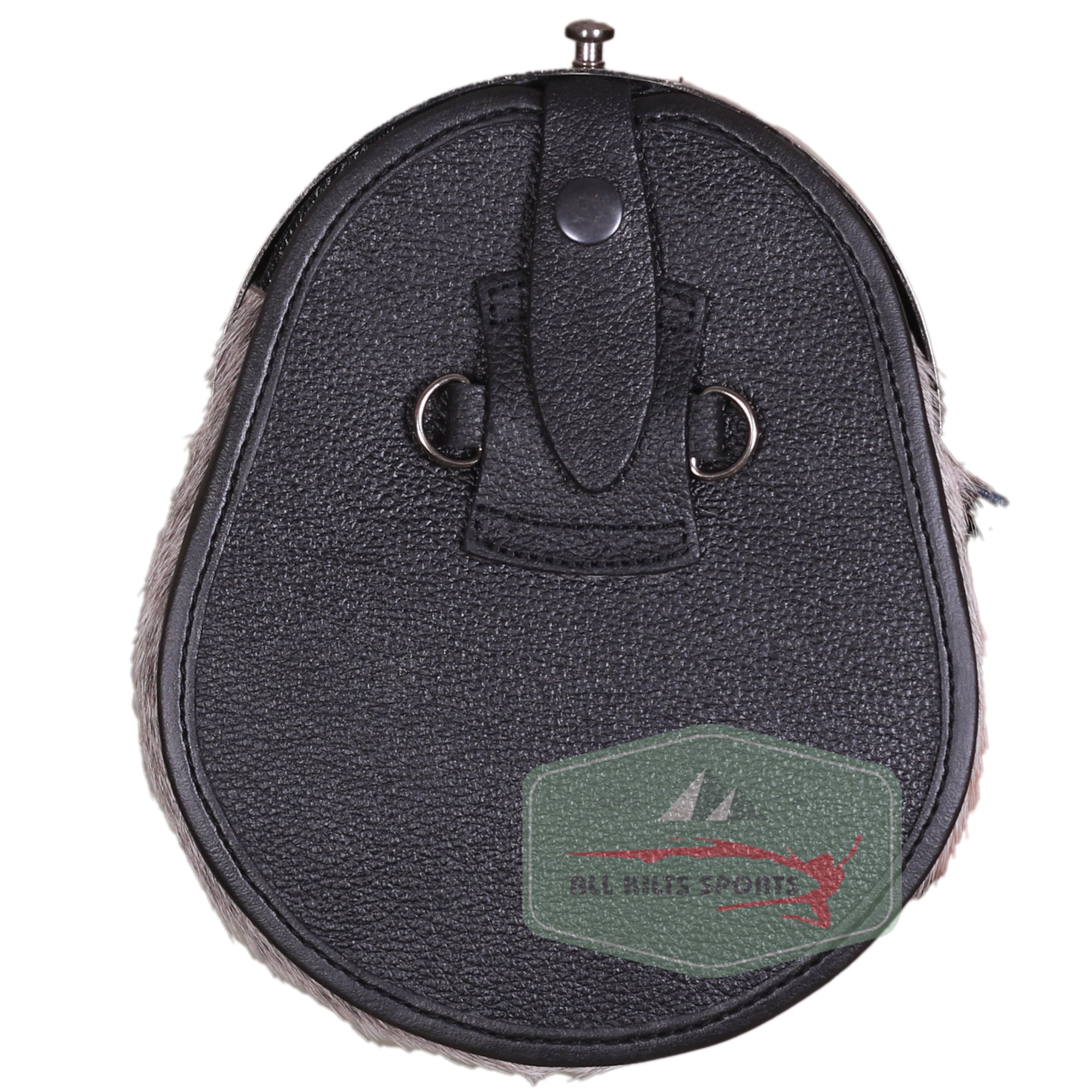 Traditional Grey Fur Sporran with Celtic Knot Cantle and Tassels