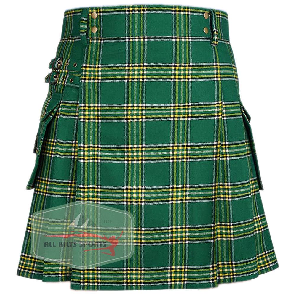 Irish Heritage Premium Tartan Utility Kilt – Durable 16oz Acrylic Wool, Multiple Tartans Available