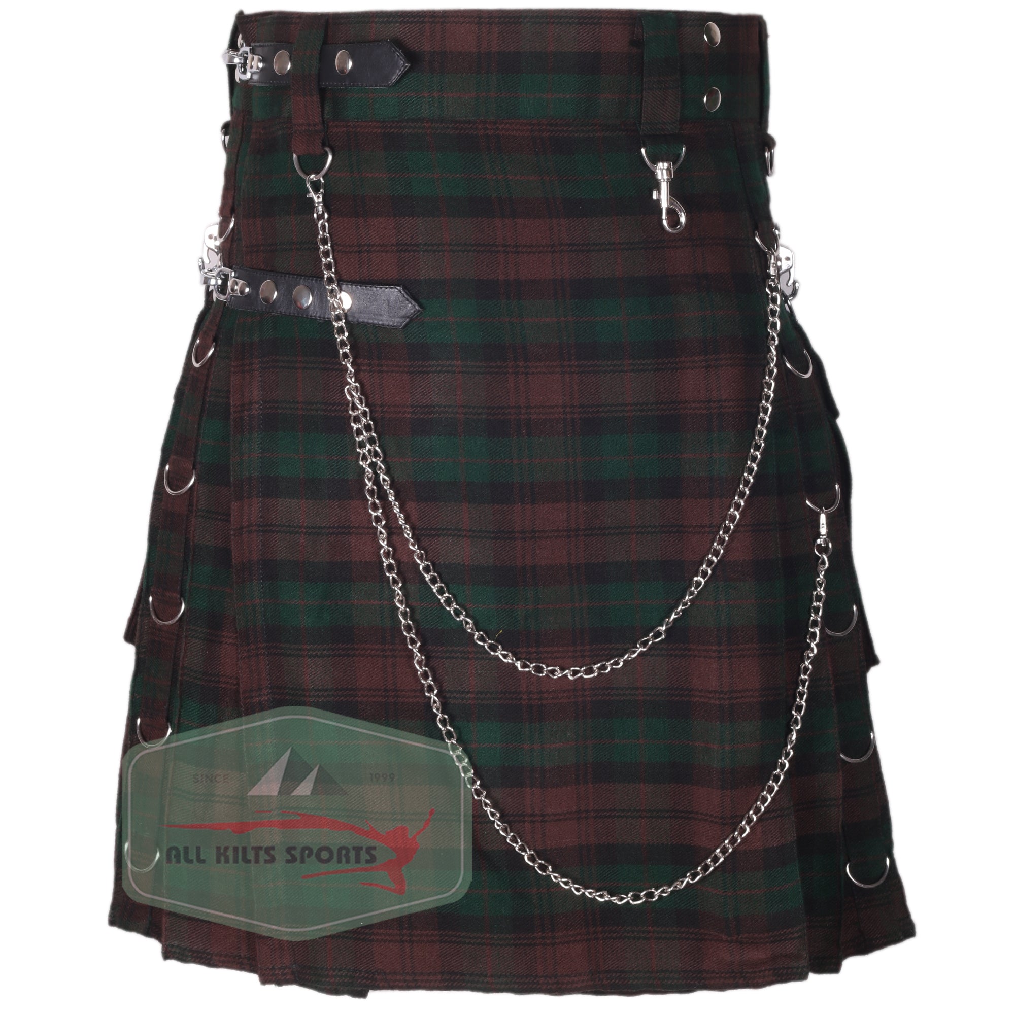 Brown Watch 16Oz Wedding Utility Kilt with Detachable Pockets – Comes in Different Tartans