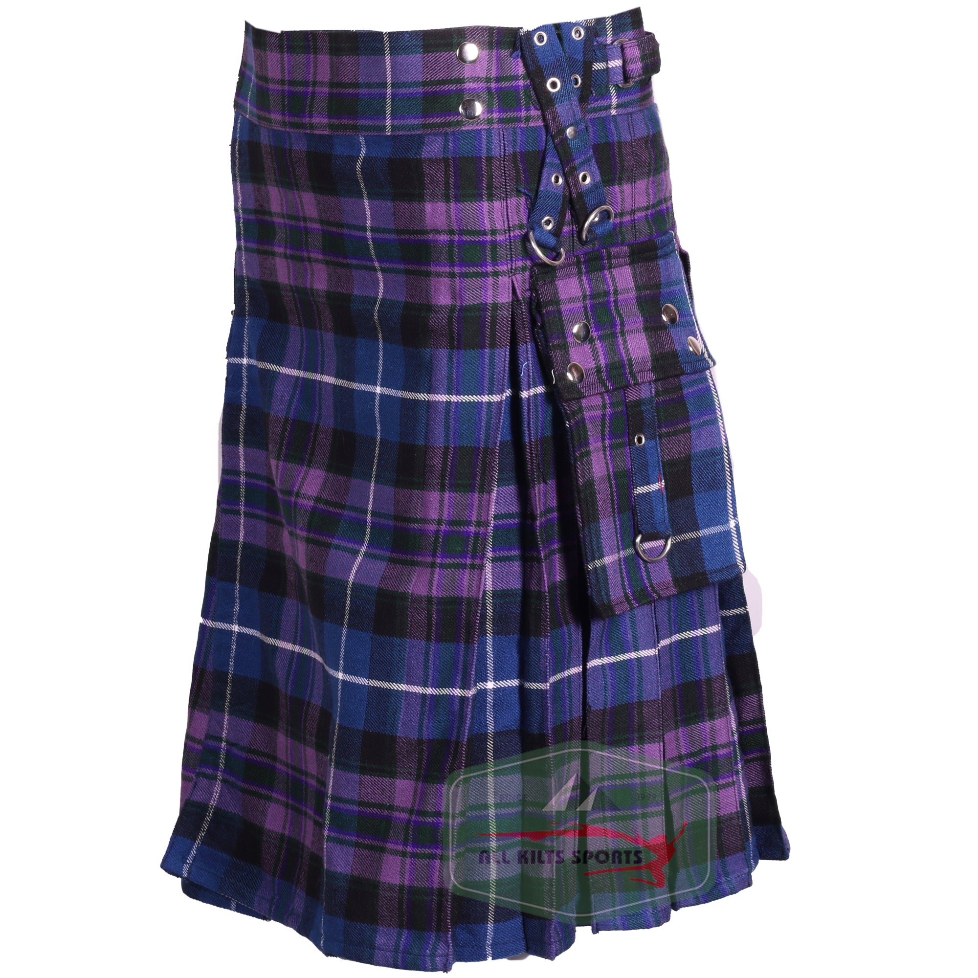 Pride of Scotland Tartan Gothic Zipper Utility Kilt for Men – Available in Different Tartans