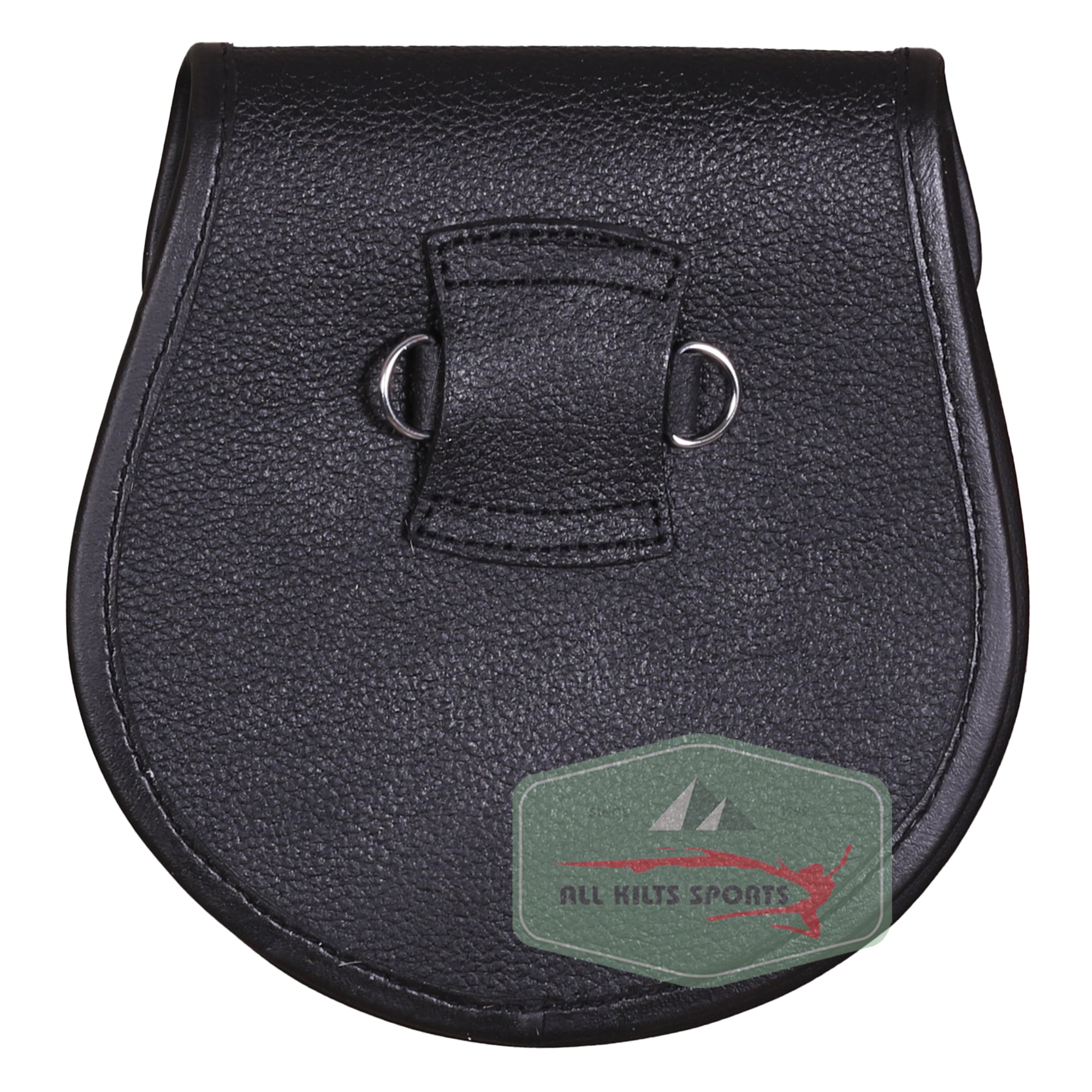 Scottish Saltire Sporran with White Fur and Blue Cross | Full Dress Thistle Emblem & Leather Strap Included