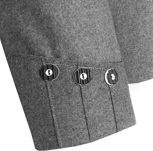 Grey Argyll Kilt Jacket with gauntlet cuffs and traditional 5-button vest