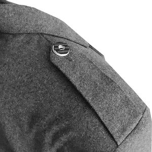 Grey Argyll Kilt Jacket with gauntlet cuffs and traditional 5-button vest