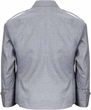 Scottish Light Grey Argyll Kilt Jacket and Vest made from 15oz Barathea wool