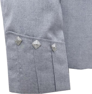 Scottish Light Grey Argyll Kilt Jacket and Vest made from 15oz Barathea wool