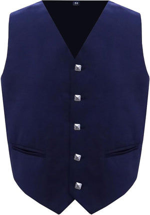 Scottish Royal Blue Argyll Kilt Jacket and Vest made from 15oz Barathea wool with gauntlet cuffs