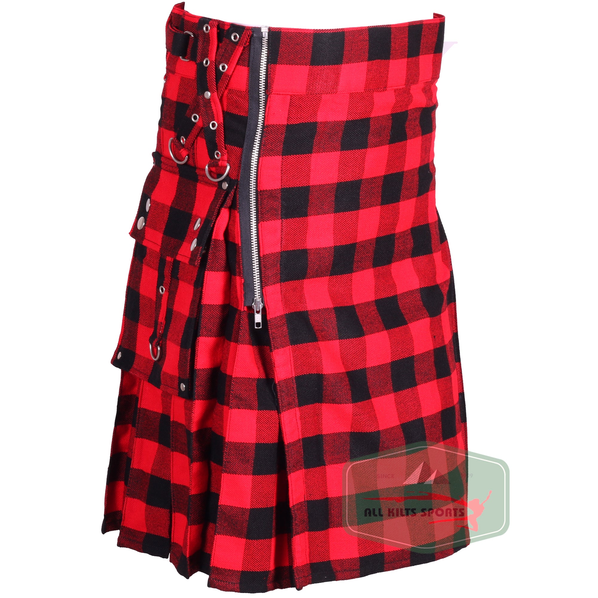 Rob Ray Tartan Gothic Zipper Utility Kilt for Men – Available in Different Tartans