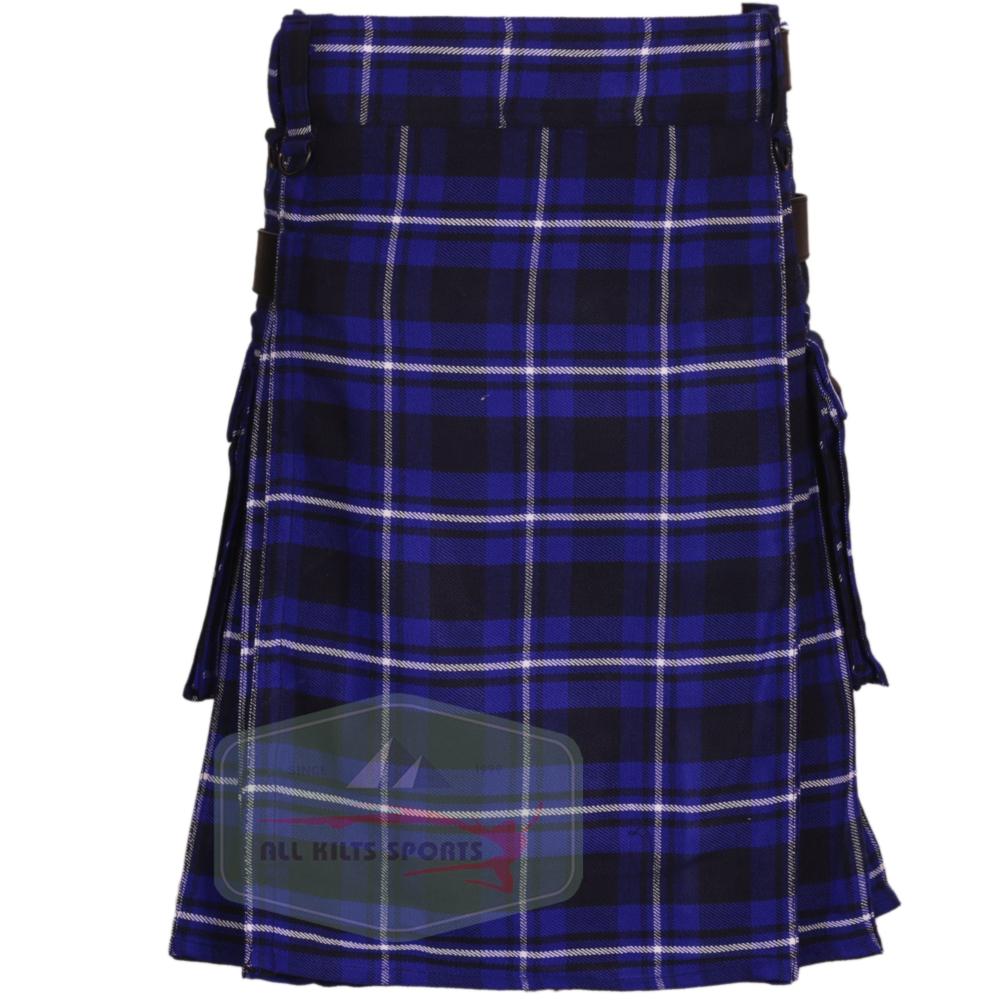 American Patriot Utility Kilt with Leather Straps and Cargo Pockets