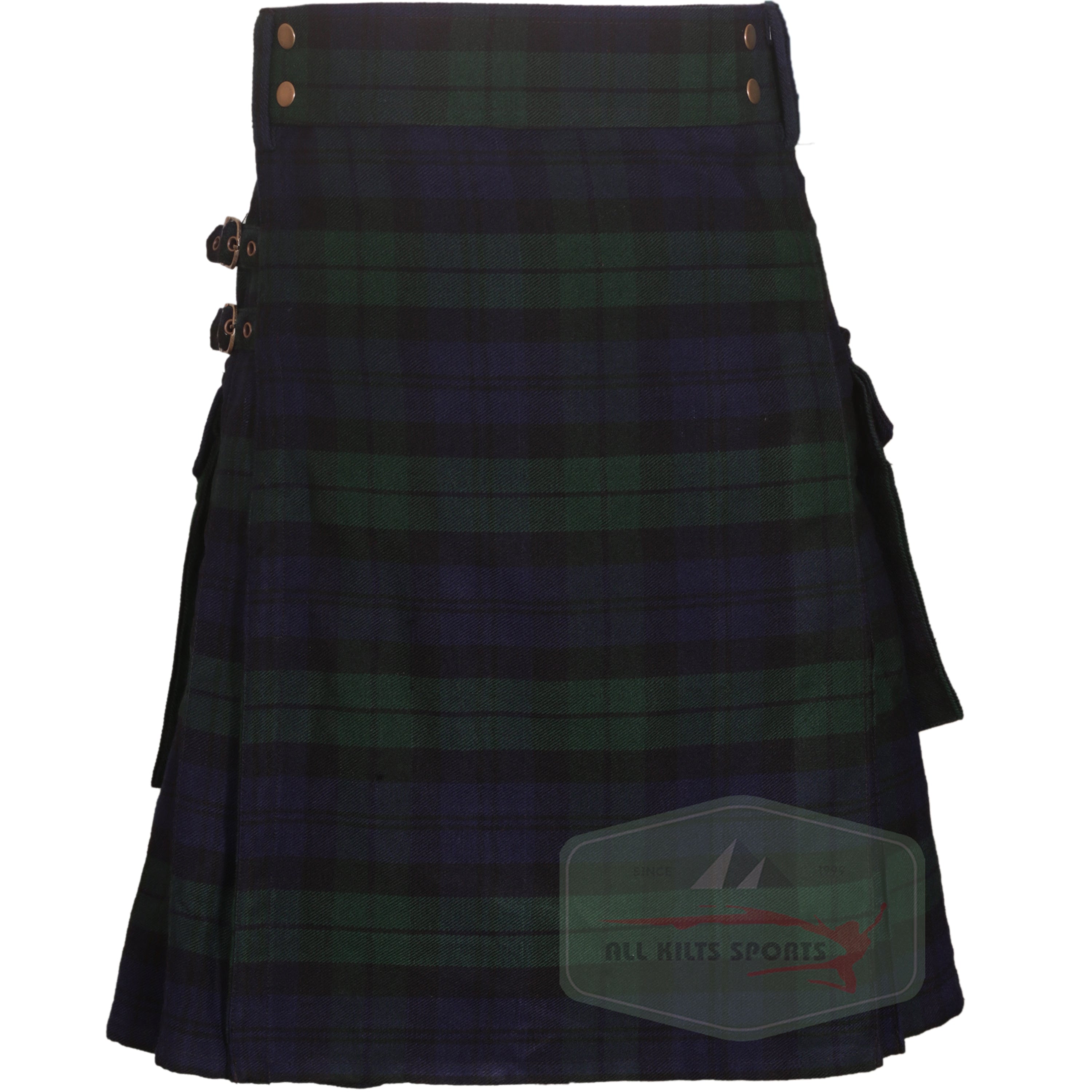 Black Watch Premium Tartan Utility Kilt – Durable 16oz Acrylic Wool, Multiple Tartans Available