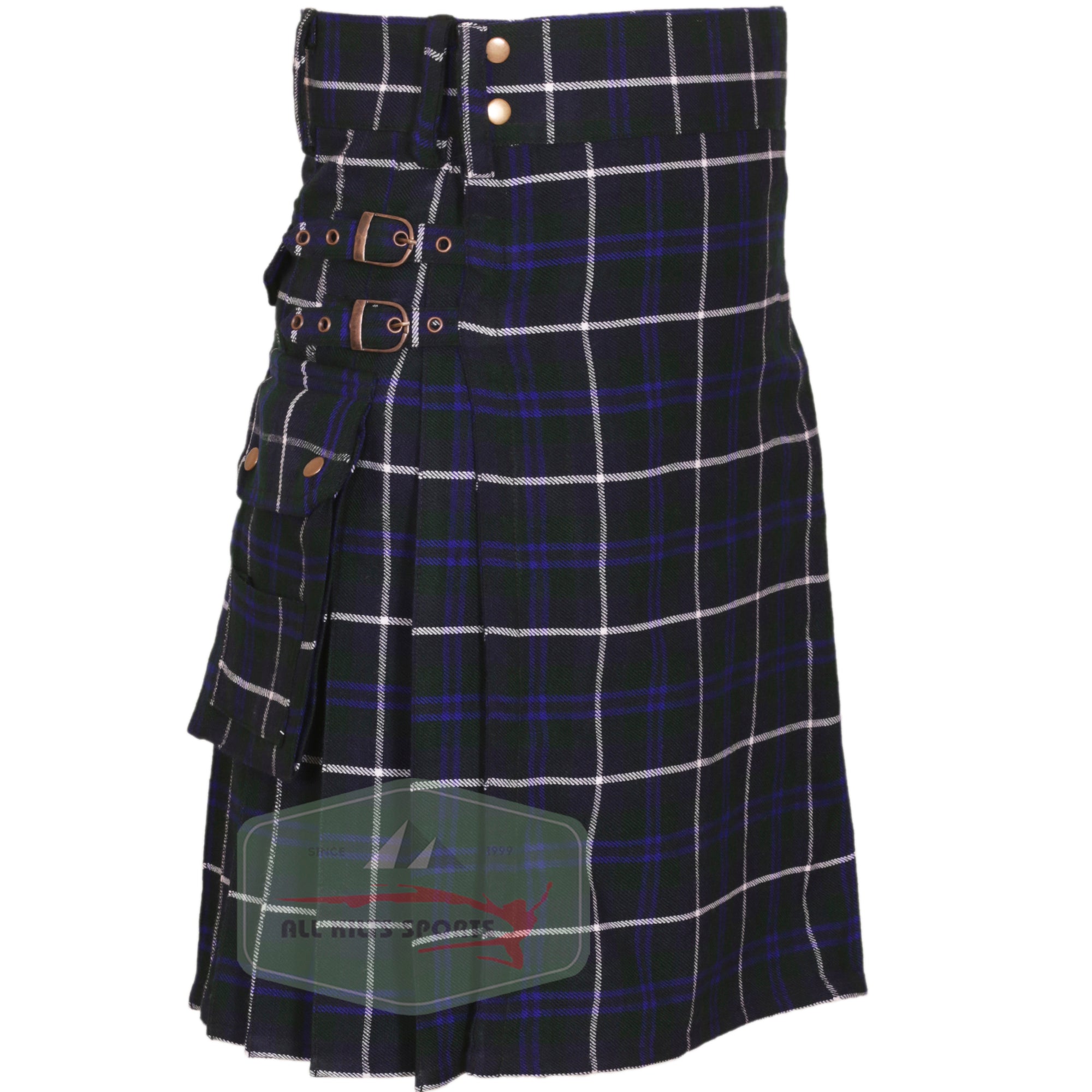 Blue Douglas Premium Tartan Utility Kilt – Durable 16oz Acrylic Wool, Multiple Tartans Available